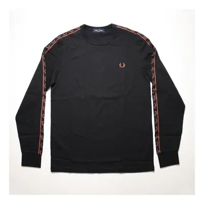 Fred Perry TAPED LONG SLEEVE TEE Černá