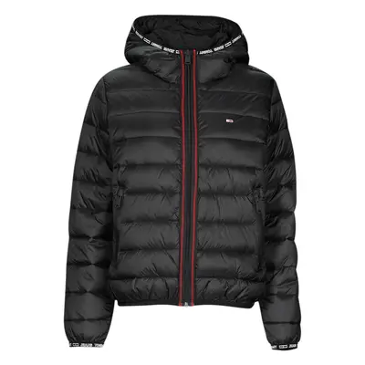 Tommy Jeans TJW QUILTED TAPE HOODED JACKET Černá