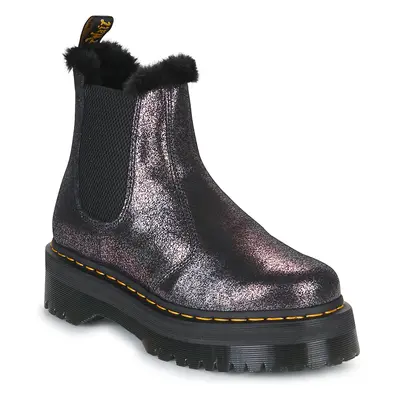 Dr. Martens 2976 Quad Fur Lined Distressed Metallic Černá