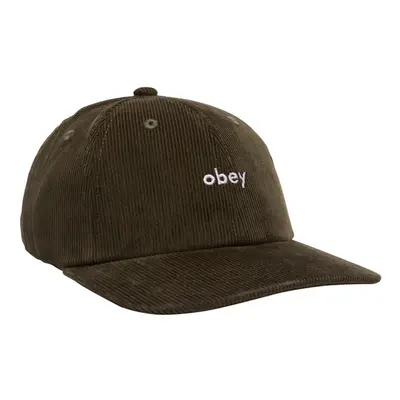 Obey Lowercase corduroy 6 panel str Zelená