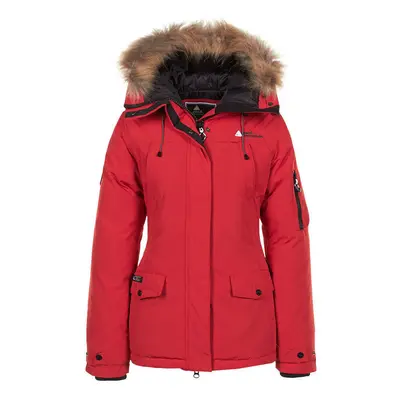 Peak Mountain Parka de ski avec vraie fourrure femme AKADOZ Červená