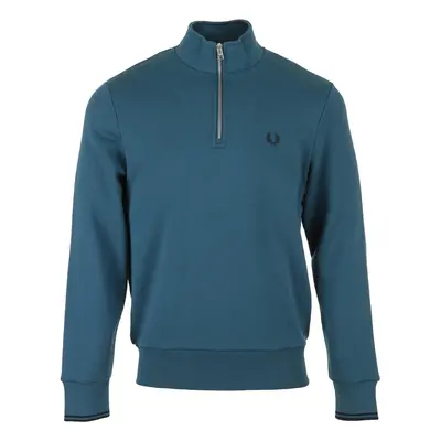 Fred Perry Half Zip Sweatshirt Modrá