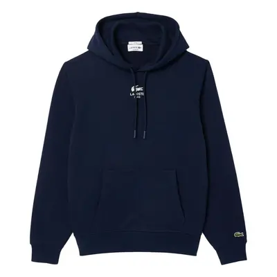 Lacoste Graphic Print Hoodie Midnight Blue Modrá