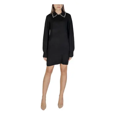 Jacqueline De Yong JDYAUBRAY LIFE L/S PEARL DRESS KNT 15313594 Černá