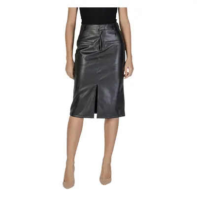 Vila VISAVIN MIDI SKIRT 14107606 Černá