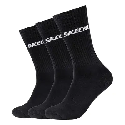 Skechers 3pk Tennis Cushioned Long Socks Černá