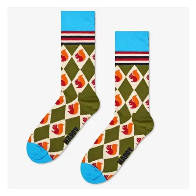 Happy socks SQUIRREL ARGYLE SOCK Zelená