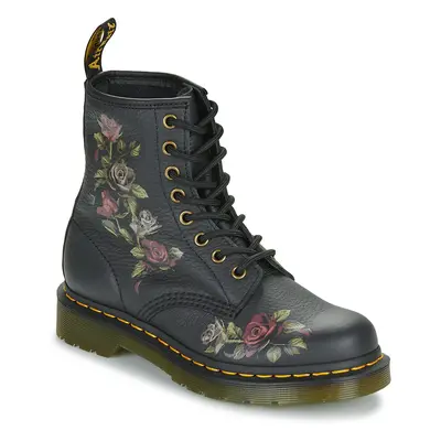 Dr. Martens 1460 DECAYED ROSES CLASSIC TUMBLED NAPPA Černá