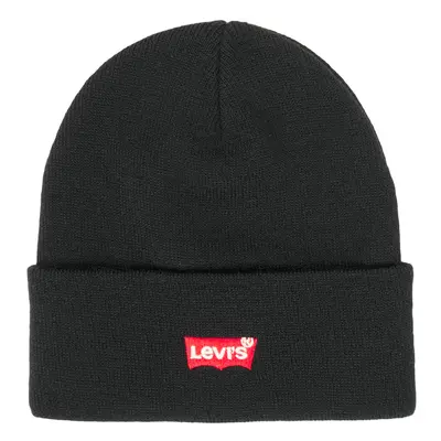 Levis RED BATWING EMBROIDERED SLOUCHY BEANIE Černá