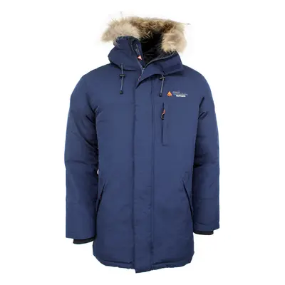 Peak Mountain Parka de ski vraie fourrure homme COGAN Tmavě modrá