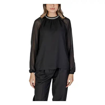 Vila VIANLIS HIGH NECK L/S TOP/R 14100380 Černá