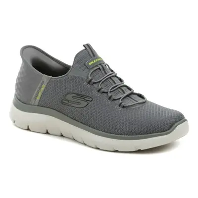 Skechers 2324587-CHAR šedé pánské Slip-in polobotky Šedá