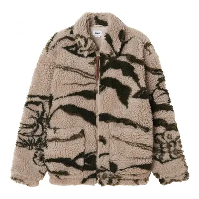 Obey Mushroom sherpa jacket Šedá