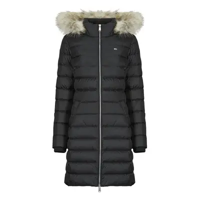 Tommy Jeans TJW ESSENTIAL HOODED DOWN COAT Černá