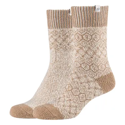 Skechers 2PPK Wm Casual Cozy Jacquard Socks Béžová