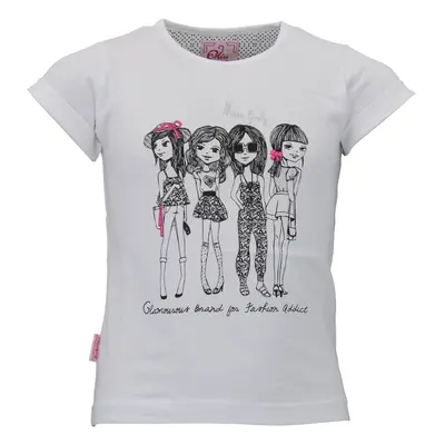 Miss Girly T-shirt fille FRILY Bílá