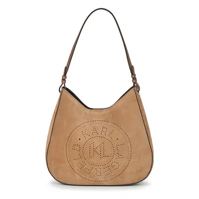 Karl Lagerfeld K/CIRCLE HOBO BAG PERFORATED Hnědá