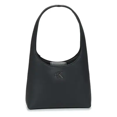 Calvin Klein Jeans MINIMAL MONOGRAM SHOULDER BAG Černá