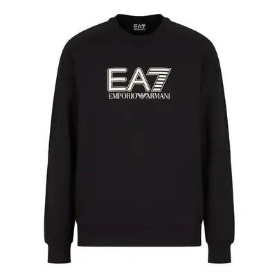 Ea7 Emporio Armani Visibility Cotton Sweatshirt Black Černá