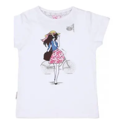 Miss Girly T-shirt manches courtes fille FLIRT Bílá