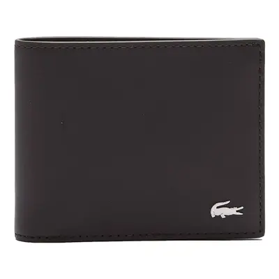 Lacoste Billfold Leather Wallet - Marron Hnědá