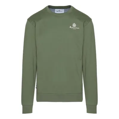 Aquascutum ACTIVE SMALL LOGO CREWNECK AA_B004_SW001 Zelená