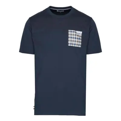 Aquascutum ACTIVE CLUB CHECK POCKET T-SHIRT AA_B004_TS003 Modrá