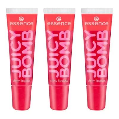 Essence Set of 3 Juicy Bomb Shiny Lip Glosses - 104 Poppin' Pom Růžová