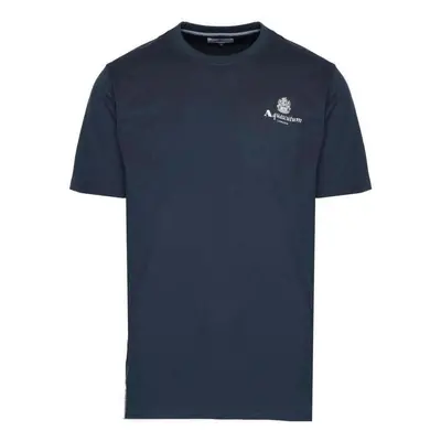 Aquascutum ACTIVE SMALL LOGO T-SHIRT AA_B004_TS001 Modrá