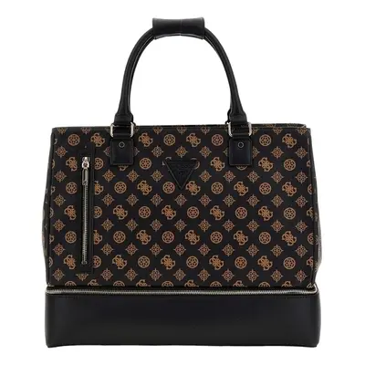 Guess WILDER ZIP BOTTOM SHOPPER TOTE Hnědá