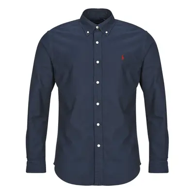 Polo Ralph Lauren CHEMISE DROITE CUSTOM EN OXFORD LEGER Tmavě modrá