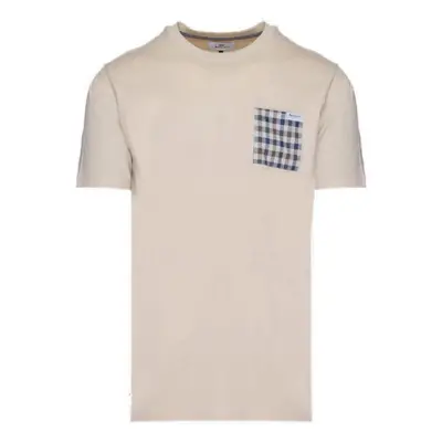 Aquascutum ACTIVE CLUB CHECK POCKET T-SHIRT AA_B004_TS003 Béžová