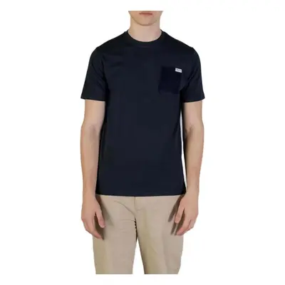 Aquascutum ACTIVE CORDUROY POCKET T-SHIRT AA_B004_TS008 Modrá