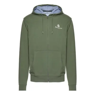 Aquascutum ACTIVE SMALL LOGO FZ HOODIE AA_B004_SW010 Zelená