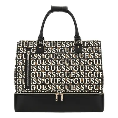 Guess STARK ZIP BOTTOM SHOPPER TOTE Hnědá