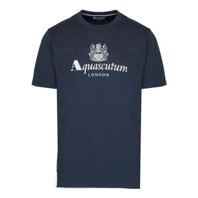 Aquascutum ACTIVE BIG LOGO T-SHIRT AA_B004_TS002 Modrá