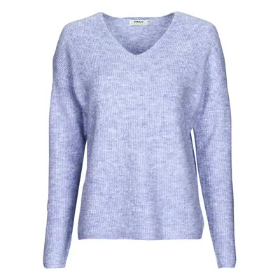 Only ONLCAMILLA V-NECK L/S PULLOVER KNT NOOS Modrá