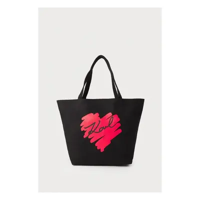 Karl Lagerfeld HEARTS REVERSIBLE SHOPPER Černá