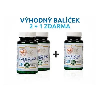 Bio-Detox 2x Vitamín K2 120 tbl + 1x vitamín K2 120 tbl ZDARMA