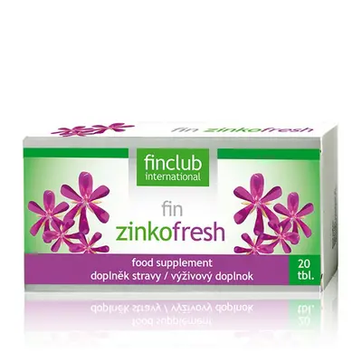 finclub fin Zinkofresh 20tbl./14g - Osvěžující cucavé tablety - péče o krk a dýchací cesty