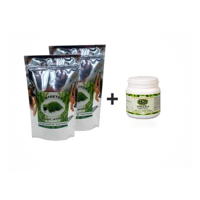 Bio-Detox Mladý ječmen 500g 2x + Spirulina 300g ZDARMA