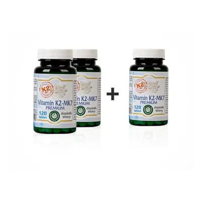 Bio-Detox 2x Vitamín K2 120 tbl + 1x vitamín K2 120 tbl ZDARMA