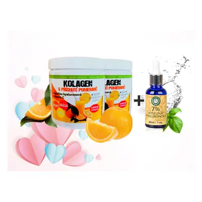 Bio-Detox Kolagen POMERANČ 2 + 1 Kyselina Hyaluronová 7%