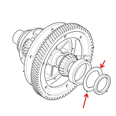 Vložka ložiska diferenciálu 1,6MM