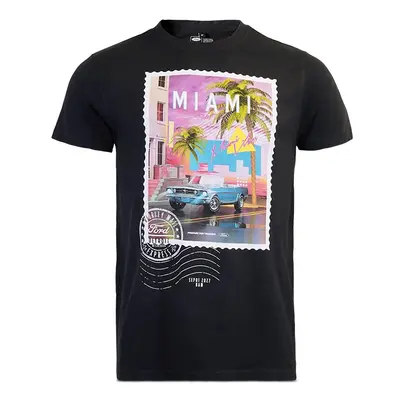 Tričko Ford Mustang Miami Vibes Stamp - černé