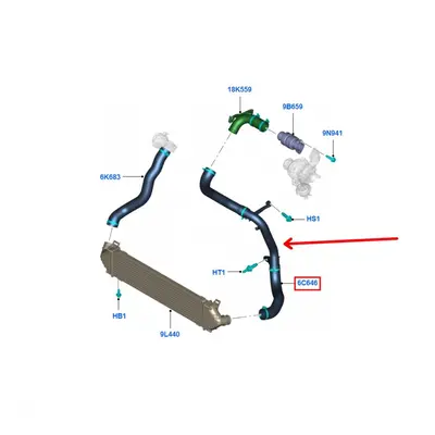 Hadice pro INTERCOOLER Ford levá