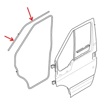 Levostranné těsnění předních dveří Ford Transit 560mm