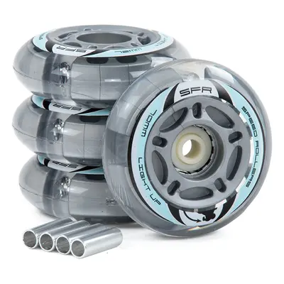 SFR - Light Up Inline Wheels - 64, 70, 72 mm - Silver Průměr koleček: 64 mm