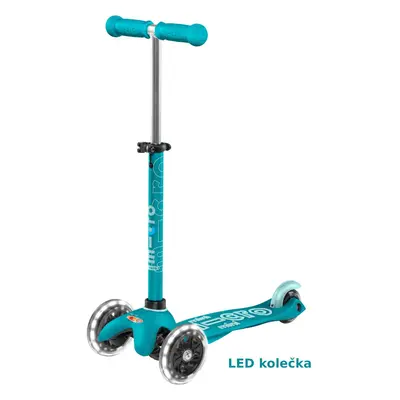 Micro - Mini Deluxe LED Aqua - Dětská koloběžka