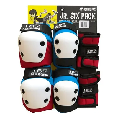 187 Killer Pads - Junior Six Pack - Red/White/Blue - Dětská sada chráničů